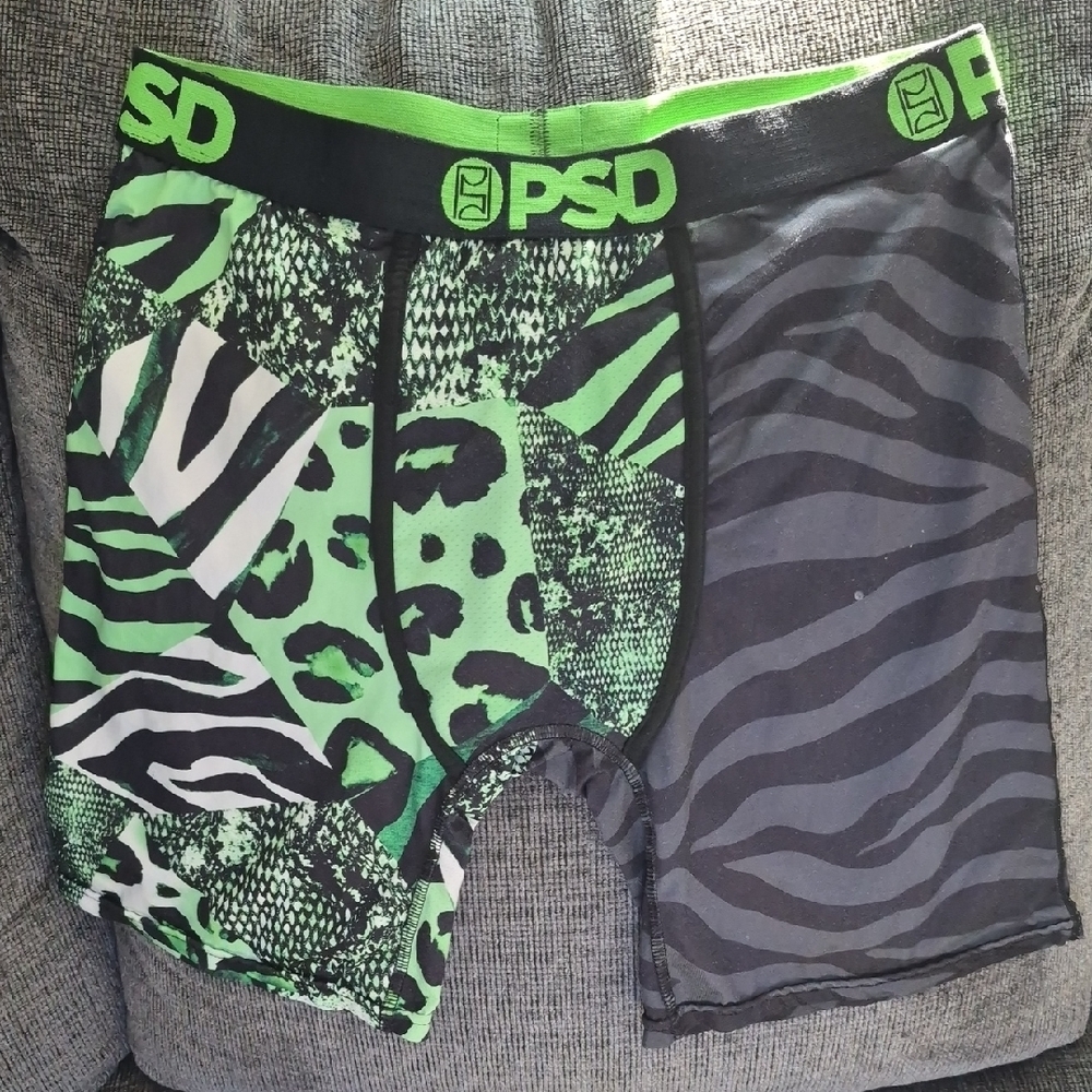 PSD Men's Green and Black Boxer Briefs